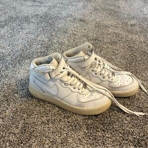 Nike Air Force 1s White High-Top Sneakers